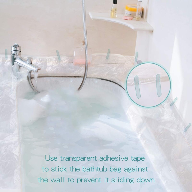 AGPTEK 12 Pack Disposable Bathtub Cover Liner, Large Bathtub Liner
