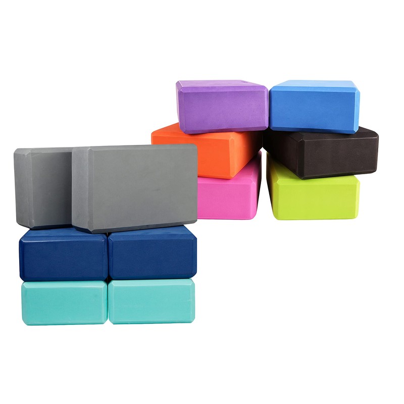 EXERZ High Density Yoga Blocks, 2 PK Fitness Foam Blocks,