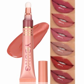 YOUNG VISION Hydrating Liquid Lipstick & Gloss Tint, Oil Infused, Cushion & Puff Applicators, Versatile Nude to Red Shades,Labial Liquido & Brillo Labial