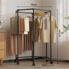 360° Rotating Clothes Rack for Bedroom Storage – Floor-Standing Iron