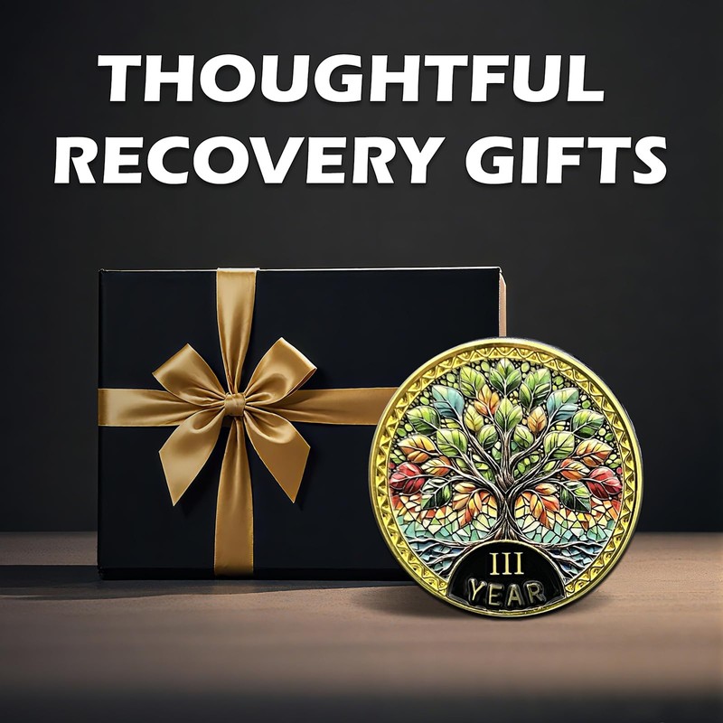 Leafence Tree of Resilience Commemorative Coin Recovery Addiction NA AA