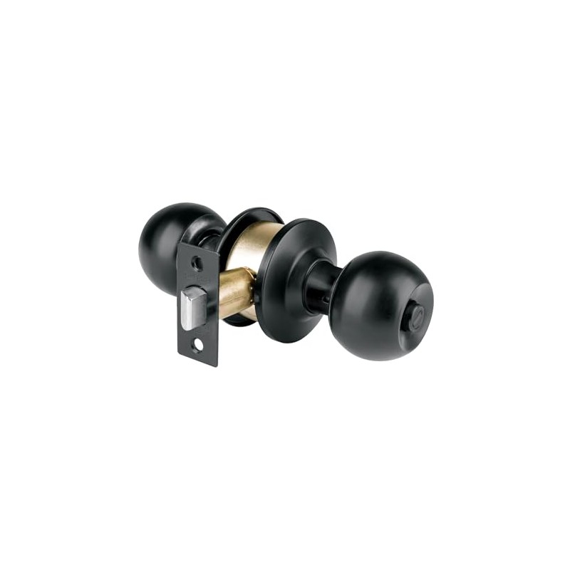 Hermex BAL-NE-BPB Cerradura esfera, cil baño negro
