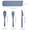 Travel Utensils with Case, Reusable Plastic Cutlery, Travel Cutlery Set,