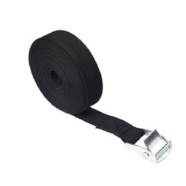 Cargo Fastening Belt, Load Fastening Band, Multi-purpose, Safe, Fastening Fixing, Packaging, Earthquake Prevention Goods (Black, 1 Piece, Width: 1.0 inches (2.5 cm), Length: 6.6 ft (2 m)