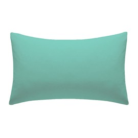 Polycotton Pillowcases 2 Pack 50x75cm [23 Colors] Plain Dyed Housewife Pillow Cases Pair with Envelop Enclosure Poly Cotton Fabric (Mint Green)