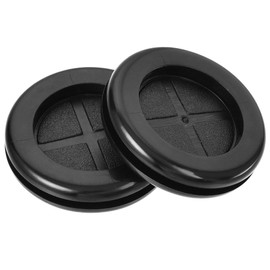 TA-VIGOR 8Pcs Round Rubber Grommets, 32mm Double-Sided Rubber Hole Plug Electrical Wire Gaskets, Black Rubber Hole Synthetic Rubber Plug for Wire, Cable and Plugs Protection
