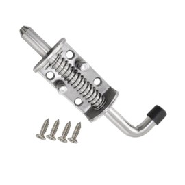 Spring-Loaded Door Latch, 12mm Solid 304 Stainless Steel Heavy-Duty Latch, Safety Bucket Bolt Latch Door Cabinet Hinge (Length: 141mm)