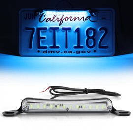 LivTee Luz de matrícula, extremadamente brillante, luces LED para placa de matrícula para remolque, UTV, ATV, camión, RV, barco, azul hielo