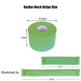 2 Rolls Barber Neck Strips Disposable Flexible Strentchy Paper Neck Bands Hairdressing Wrap Paper Tape Barber Supplies Accessories for Salon Coloring Haircutting Styling (Green)