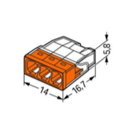 WAGO 2273 Compact Connection Box Terminal with Choice of 2-, 3-, 4-, 5-, 8-Conductor Terminal
