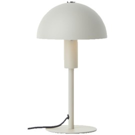 Lightbox Mushroom Table Lamp, 27 cm Height, Diameter 15 cm, Home Office Desk Lamp with Rocker Switch, Mini LED Lamp as Bedside Lamp for Bedroom, E14, Metal in Beige