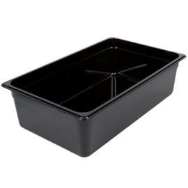TrueCraftware- Full Size 6” Deep Polycarbonate Food Pan Black Color- Food Storage Containers Commercial Hotel Plastic Food Pans Catering Buffets and Restaurants for Fruits Vegetables Beans Corns