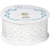 Burton and Burton # 40 Silver Glitter Swirls Wired Ribbon,