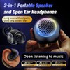 Waterproof Small Mini Portable Bluetooth Speaker with Earbuds, Open Ear