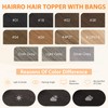 Hairro Human Hair Toppers For Women Wispy Air Bangs 3D