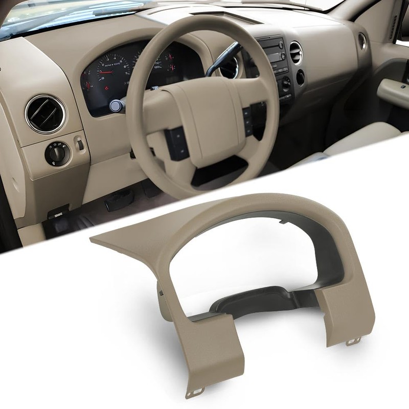 PIT66 Beige Instrument Cluster Dash Bezel Trim, Compatible with Ford