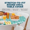 Sorfey Tablecover -Fitted with Elastic, Vinyl with Flannel Back, Fits