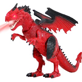 (B/O Dragon) - Liberty Imports Dino Planet Remote Control R/C Walking Dinosaur Toy Shaking Head, Light Up Eyes Sounds (B/O Dragon)