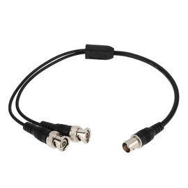 The Lord of the Tools BNC Coaxial Y Splitter Cable BNC Female to Dual BNC Male Adapter Cable for CCTV System Radio Modem Camera Total Length 40 cm BNC Splitter 2-in-1 Out Coaxial Jumper Cable