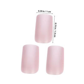 Healeved Matte Silver Press on Nails 24pcs Women's French Nail Art Glue on Nails for Wedding Easy to Apply
