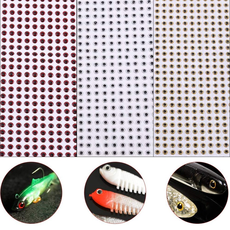Tbest 500 unids señuelo de la Pesca Ojos 3D cebos