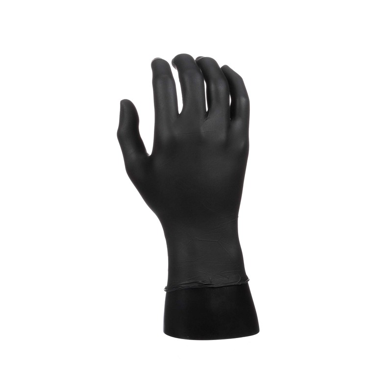 MICROFLEX 93-252 - Guante Desechable de Nitrilo Negro, Sin Polvo,