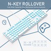 Camiysn Typewriter Style Mechanical Gaming Keyboard, White Retro Punk Gaming