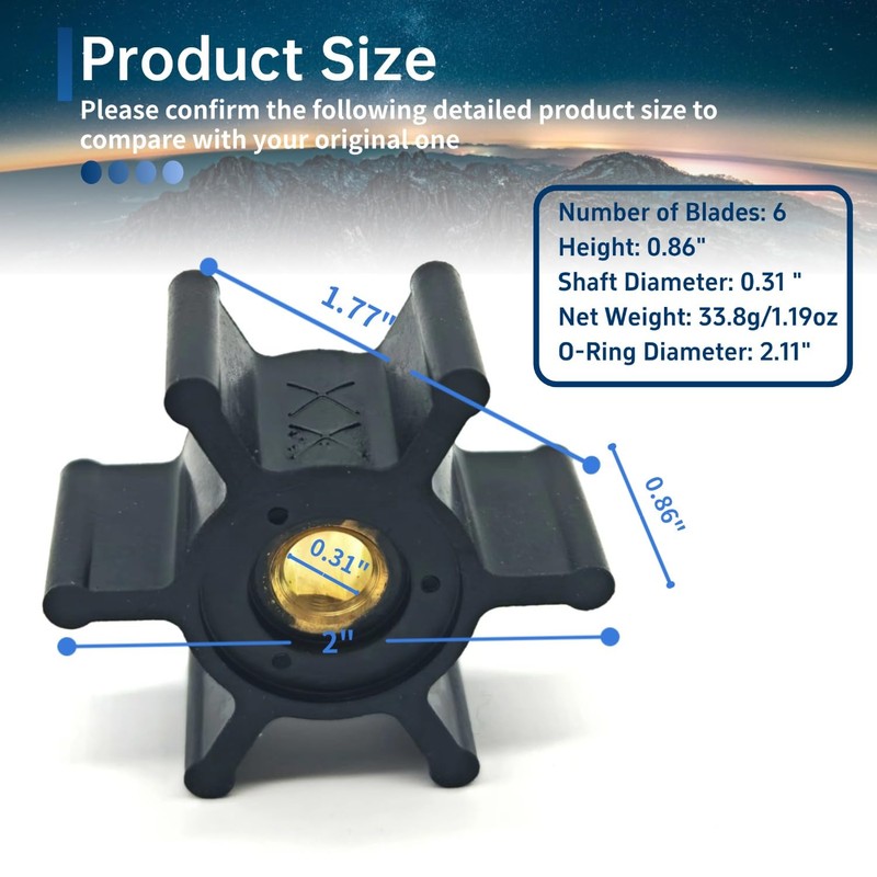 49-16-2771 Brass Core Impeller with O-Ring Kit Compatible With Milwaukee