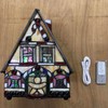 Bieye L10677 Gingerbread House Tiffany Style Stained Glass Accent Table