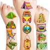 60 PCS Camping Camp Camper Campfire Pre-Cut Temporary Tattoos for