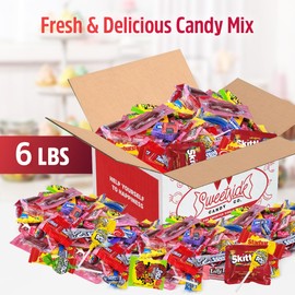 Bulk Candy Mix - 6lb of Individually Wrapped Party Variety, Favorite Sweets Giant Bag Assorted Classic for Pinata Filler, Goodie Bag Fun Size