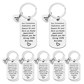 Xiahuyu 12 Pcs Thank You Gifts Employee Appreciation Gifts Keychain Thank You Gifts for Coworker Staff Employee Work Anniversary Christmas Birthday Leaving Retirement Employee of the Month Gifts