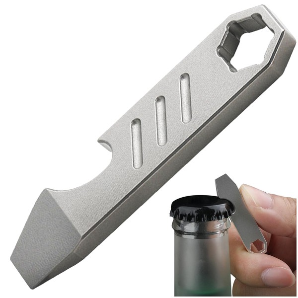 Titanium EDC Pry Bar with Bottle Opener Function, Mini Upgraded