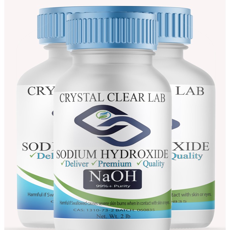 Crystal Clear Lab Sodium Hydroxide - Food Grade - (Lye,Caustic