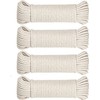 SteadMax 200ft Natural Cotton 3/16 Inch Rope, Heavy-Duty General-Purpose Utility