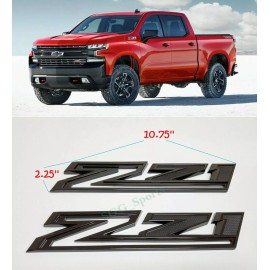 OEM 2pcs 2019-2023 Chevy Silverado Z71 Emblem OEM Fender Gloss Black 84632695