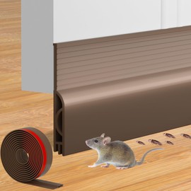 Door Draft Stopper for Bottom of Door, Adjustable Weather Stripping Door Seal for Cold Insulation, Under Door Sweep for Exterior & Interior Doors, Door Bottom Seal Blocker Noise (78inch,Brown)