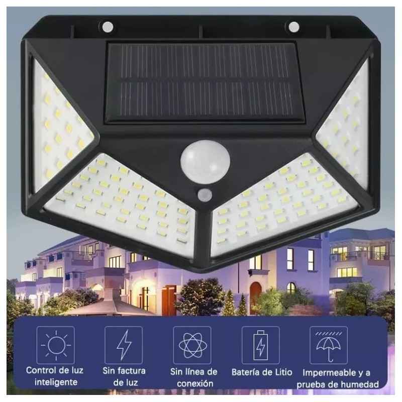 PTHORSE Jardín Al Aire Libre 100led Solar Impermeable Lámpara