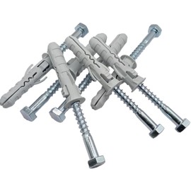 HAFD Heavy Duty Wall Anchor for Coach Screws 8x70mm with 12x60mm Plastic Plugs, Strong Fixings for Brick, Concrete, and Stone Pack of 7