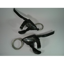 Shimano ST-EF500L4/7R4 Brake/Shift Lever 3x7speed 4 Finger 960 (V, Disc, Caliper and Canch Brake) Black Left and Right Set