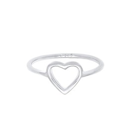Elli Women's Heart Cut Out Filigree Trend Ring in 925 Sterling Silver, None