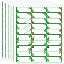 Spiareal 750 Pcs Christmas Address Labels 1 x 2.625 Inch Printable Gift Tags Compatible with Laser and Ink Jet Printer Mailing Label 30 Per Sheet for Package Office