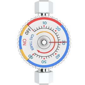 Gas Safety Timer Automatic Shut Off Valve Non-Electric for BBQ Grill & Kitchen Fireplace Natural Gas Propane Stop Device 1/2'' NPT Indoor Outdoor