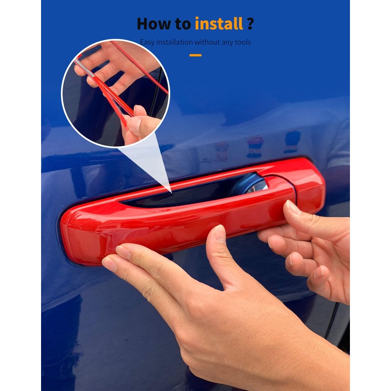 Hoolcar Exterior Door Handle Covers Outside Doorknob Cover Compatible with