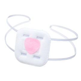 Anime Heart Shaped Novelty Prop Role Soft Single-Eyed Eyepatch Cosplay Costume Accessories(Heart Pink)