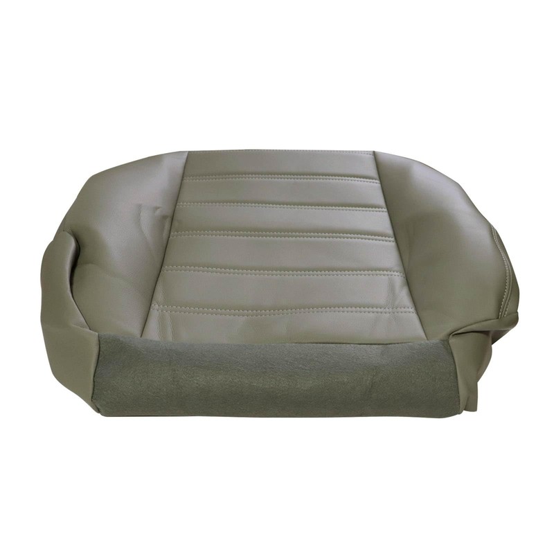 SecosAutoparts Driver Side Bottom Synthetic Leather Seat Cover Gray Compatible