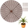 3-Pack Plant Pot Grid - 20.8" Cuttable Grid Flower Pot Cover with 36 Stakes, Plastic Grid Plant Pot Cover Plant Flower Protector Cat Digging Stopper Baby Safety Plant Grid Pot Cover