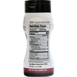 Sadaf Organic Date Syrup in Squeeze Bottle - Date syrup Organic No Sugar Added - Vegan Honey - Kosher - 12.3 oz