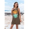 Summer Sundress for Women Graphic Mini Tank Dress Sleeveless Beach