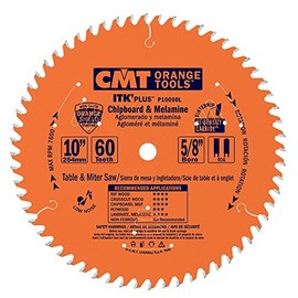 CMT P10060L 5/8" Bore ITK Plus Chipboard & Melamine, 10" x 60 Teeth